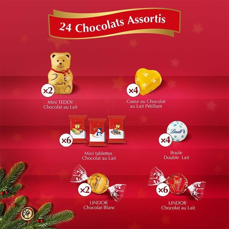 Calendrier de l'Avent TEDDY - Lindt 211g