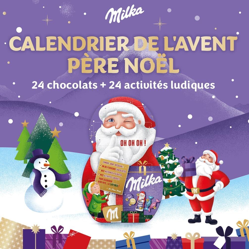 Calendrier de l'Avent Père Noël - Milka 213g